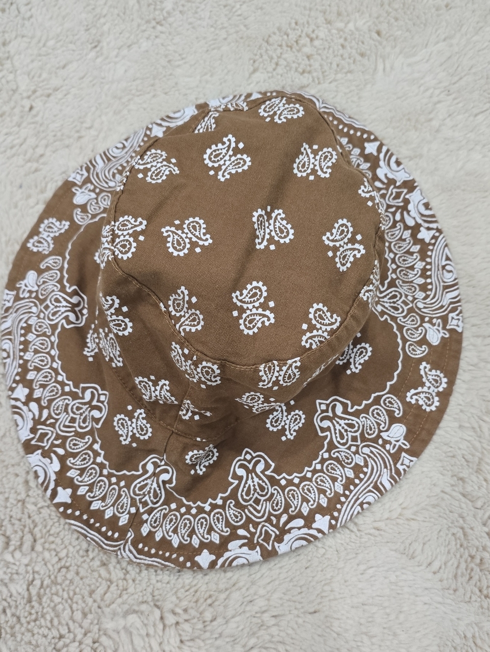 Free People Brown Bandana-Print Bucket Hat